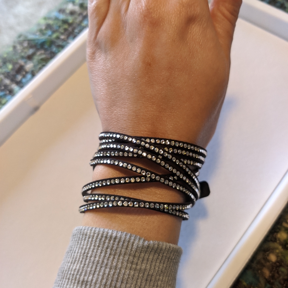 Touchstone Crystal Black Wrap Bracelet